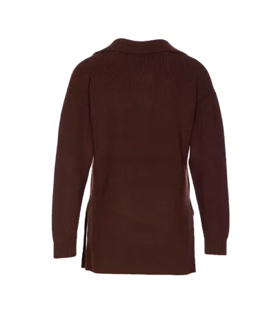 Elisabetta Franchi Sweater In Mixed Wool With A Jewel Strap In Multi