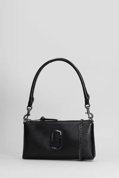 Marc Jacobs The Pochette Shoulder Bag In Black Leather In Black