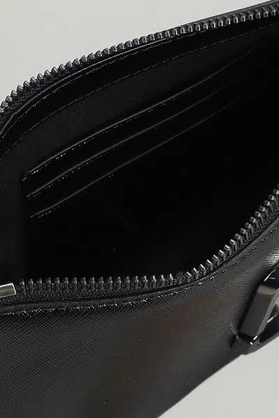 Marc Jacobs The Pochette Shoulder Bag In Black Leather In Black