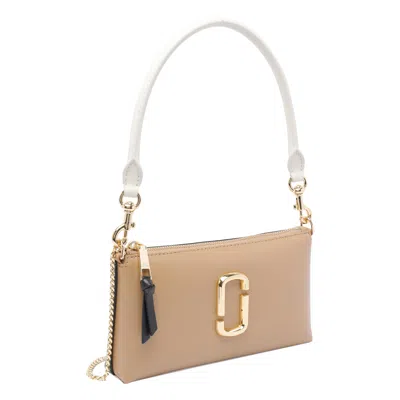 Marc Jacobs Pochette Bag With Detachable Strap And Gold-tone Hardware In Sand