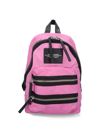 Marc Jacobs The Biker Nylon Medium Backpack In Pink