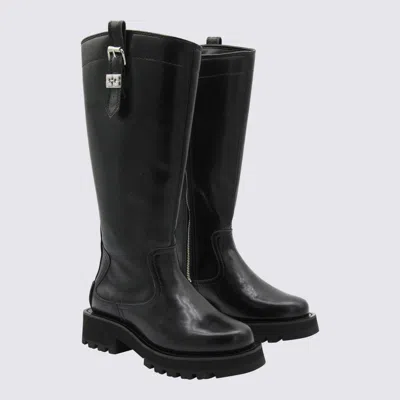 Ganni Chunky Buckle Boots In Black