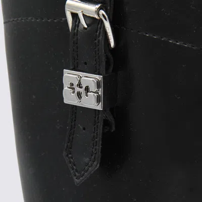 Ganni Chunky Buckle Boots In Black