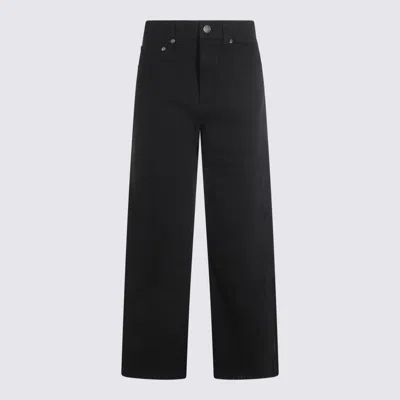 Khaite Bacall Low Rise Straight Jeans In Black
