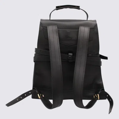 Moschino Flap Backpack With Adjustable Straps And Top Handle In Black