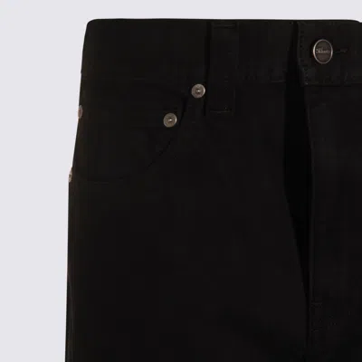 Khaite Bacall Low Rise Straight Jeans In Black