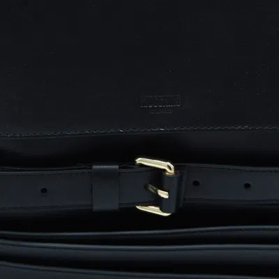 Moschino Flap Backpack With Adjustable Straps And Top Handle In Black