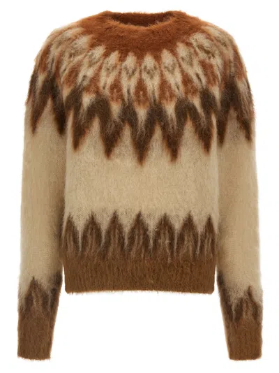 Isabel Marant Étoile Lightweight Textured Knit Sweater With Relaxed Fit In Brown