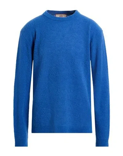 Wool & Co Man Sweater Azure Size Xxl Wool, Polyamide In Blue