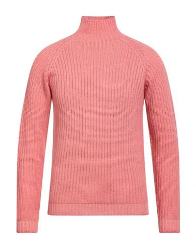 Filippo De Laurentiis Man Turtleneck Coral Size 42 Merino Wool In Pink