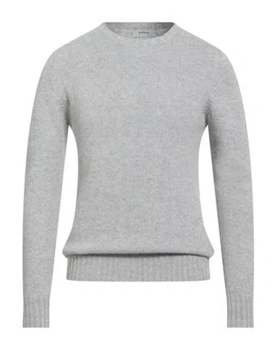 Alpha Studio Man Sweater Light Grey Size 40 Wool In Gray