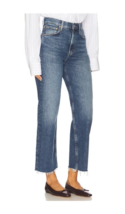 Agolde Ren High-rise Wide-leg Jeans In Blue