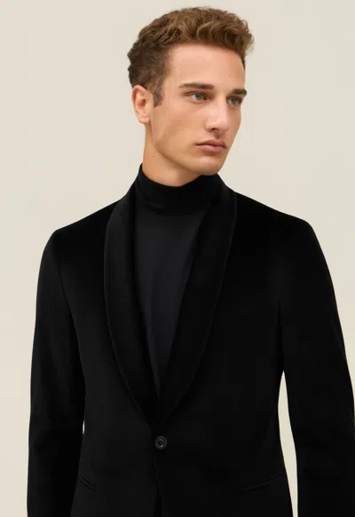 Boglioli Plain Velvet Milano Dinner Jacket In Black