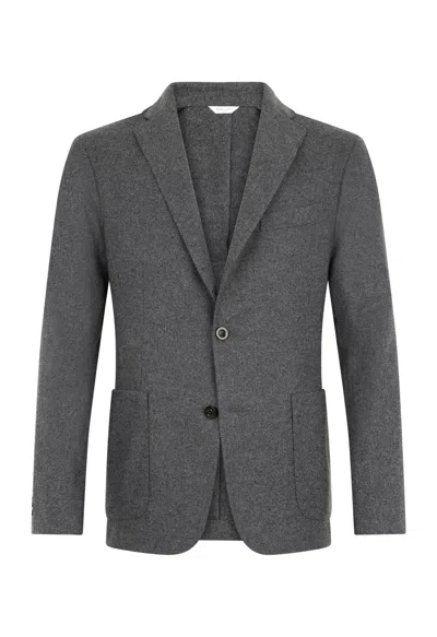 Boglioli Flannel K-jacket In Gray