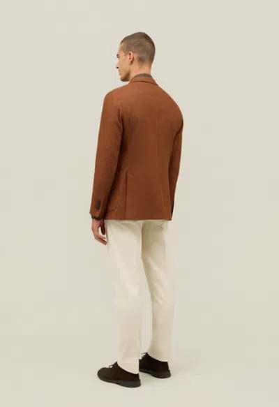 Boglioli Garment Dyed Wool K-jacket In Brown