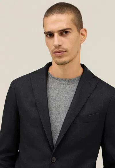 Boglioli Garment Dyed Wool K-jacket In Black
