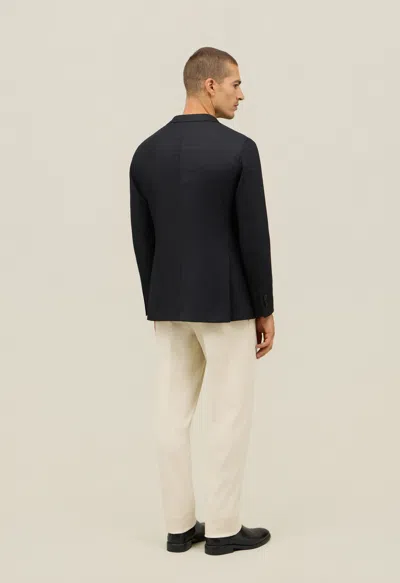 Boglioli Garment Dyed Wool K-jacket In Black