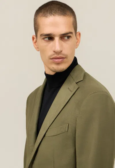 Boglioli Garment Dyed Moleskin K-jacket In Green