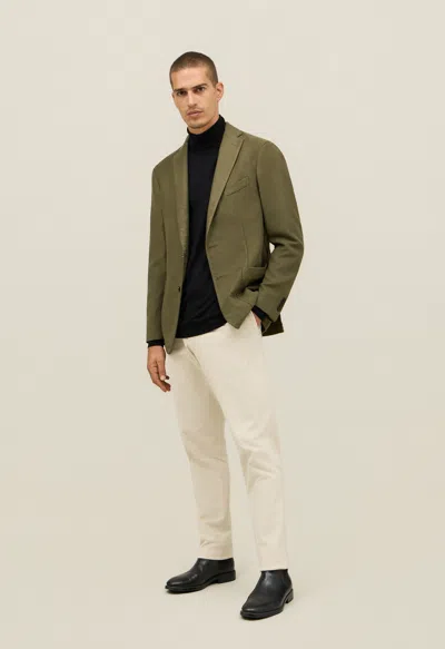 Boglioli Garment Dyed Moleskin K-jacket In Green