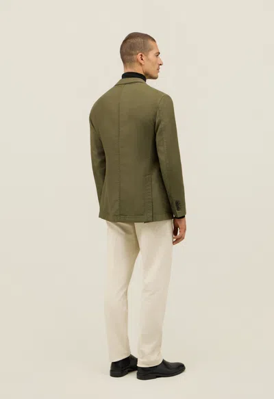 Boglioli Garment Dyed Moleskin K-jacket In Green