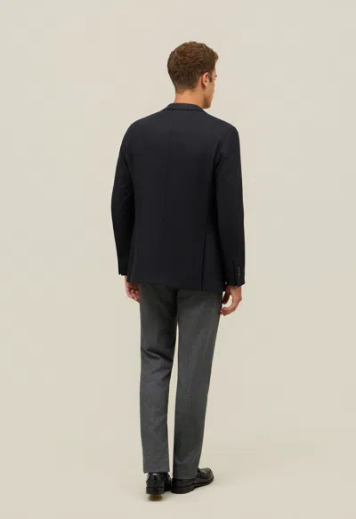 Boglioli Garment Dyed Wool Herringbone K-jacket In Black