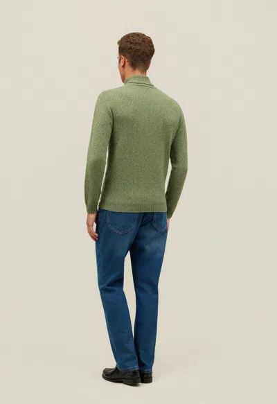 Boglioli Roll-neck Speckled Sweater In Green