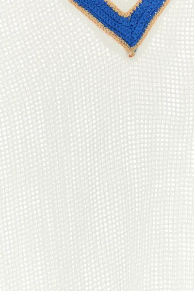 My Beachy Side White Crochet Anouk Caftan In White