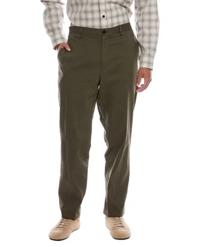 Theory Curtis Linen-blend Pant In Green