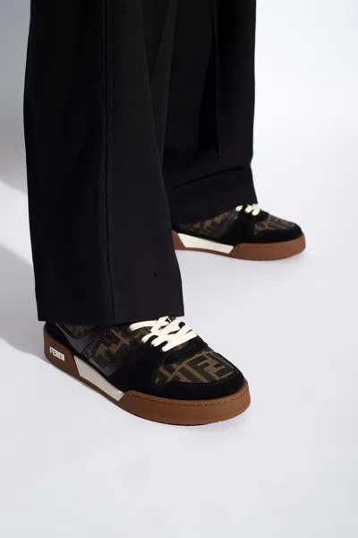 Fendi Match Ff Jacquard Low-top Sneakers In Multi