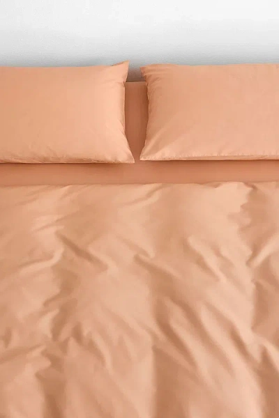 Bed Threads Organic Cotton Percale Pillowcase Set In Butterscotch At Urban Outfitters In Pink