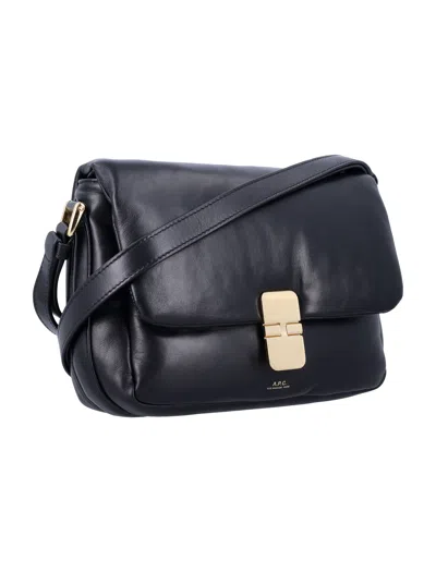 Apc Rectangular Shoulder Bag Gold-tone Hardware In Black