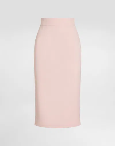 Dolce & Gabbana Stretch Cady Skirt In Pink