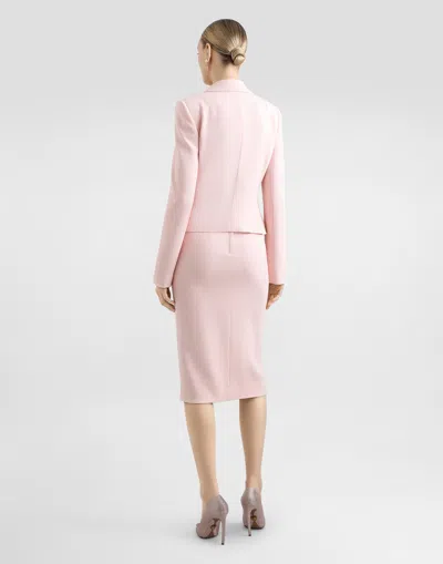 Dolce & Gabbana Stretch Cady Skirt In Pink