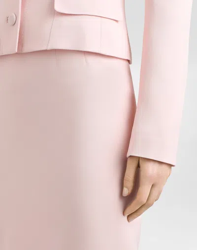Dolce & Gabbana Stretch Cady Skirt In Pink