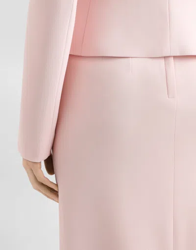 Dolce & Gabbana Stretch Cady Skirt In Pink