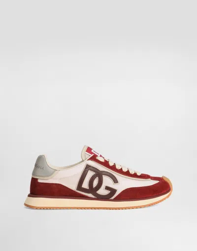 Dolce & Gabbana Dg Cushion Sneakers In Printed Nylon In Multi