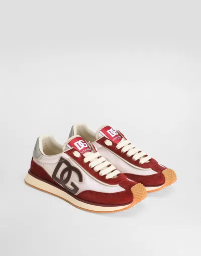Dolce & Gabbana Dg Cushion Sneakers In Printed Nylon In Multi