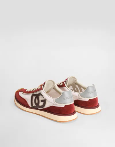 Dolce & Gabbana Dg Cushion Sneakers In Printed Nylon In Multi