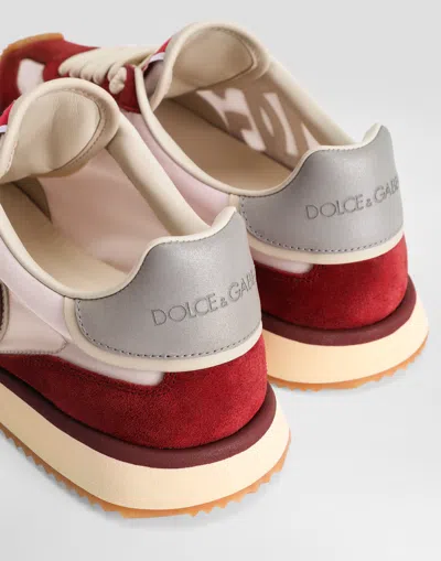 Dolce & Gabbana Dg Cushion Sneakers In Printed Nylon In Multi