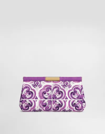 Dolce & Gabbana Brocade-print Embroidered Marlene Shoulder Bag In Multi