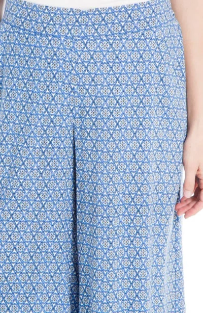 Max Studio Wide Leg Pull On Pants In Blue