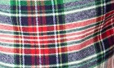 Sleephero Flannel Pajama Set In Dark Navy Tartan Plaid