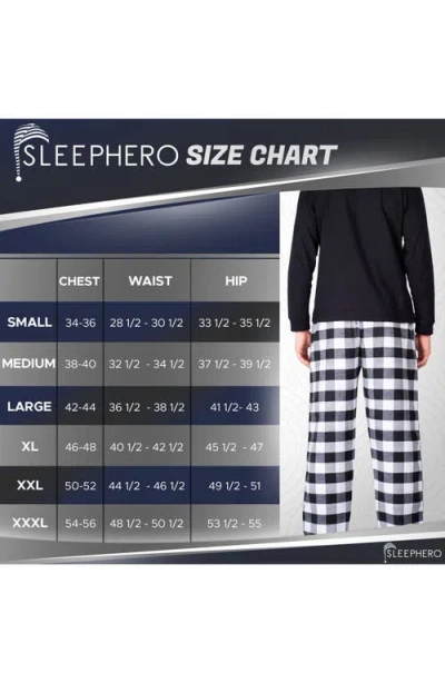 Sleephero Short Sleeve Flannel Pajamas In Multi