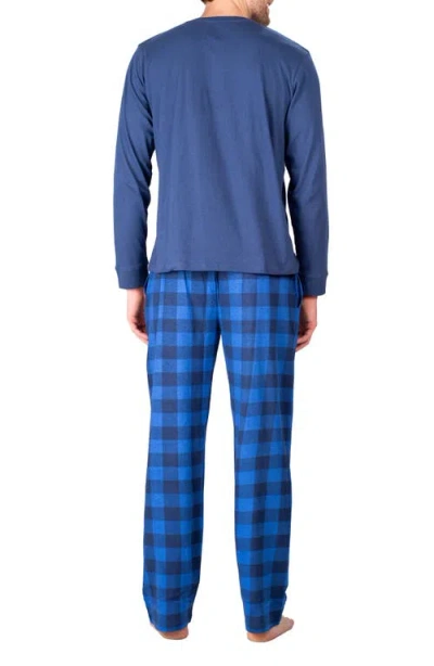 Sleephero Pajamas In Blue Buffalo Check
