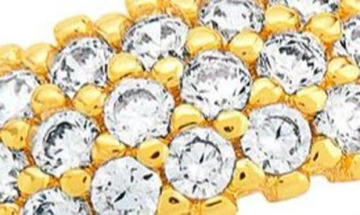 Sterling Forever Jolene Cubic Zirconia Rainbow Eternity Ring In Gold