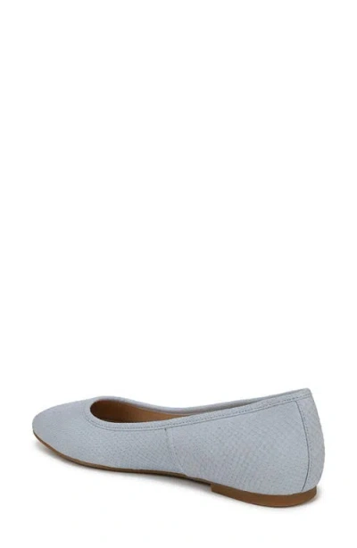 Vionic Alexa Womens Leather Slip On Ballet Flats In Blue