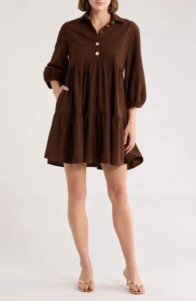Area Stars Cosette Corduroy Dress In Brown