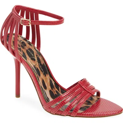 Jessica Simpson Nuvire Pointed Toe Sandal In Red