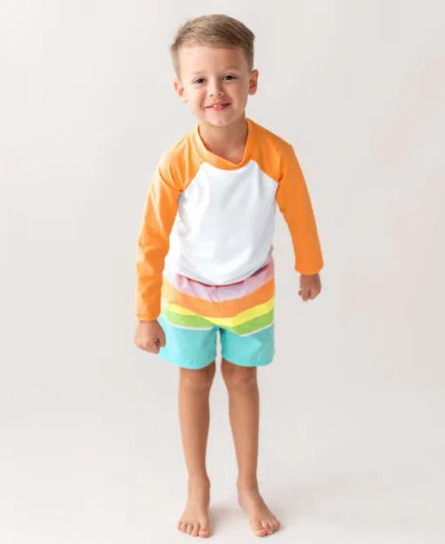 Ruggedbutts Baby Boys Upf50+ Swim Trunks In Multi