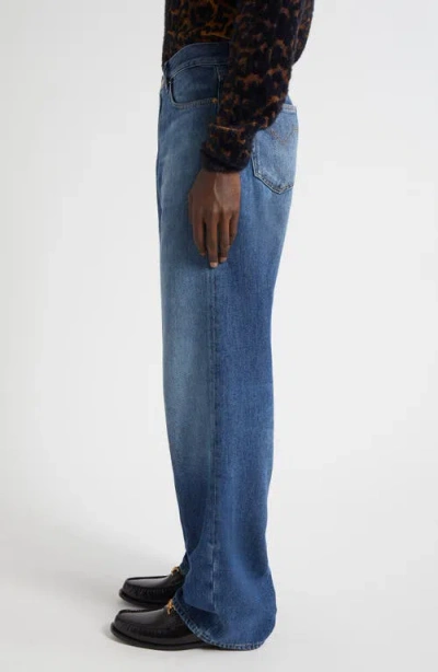 Versace Medusa Biggie Relaxed Straight Leg Jeans In Blue